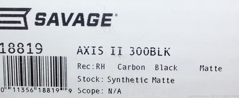NIB SAVAGE AXIS II BOLT ACTION RIFLE, 300 BLACKOUT, 16" BRL 4+1 RND (18819)-img-9