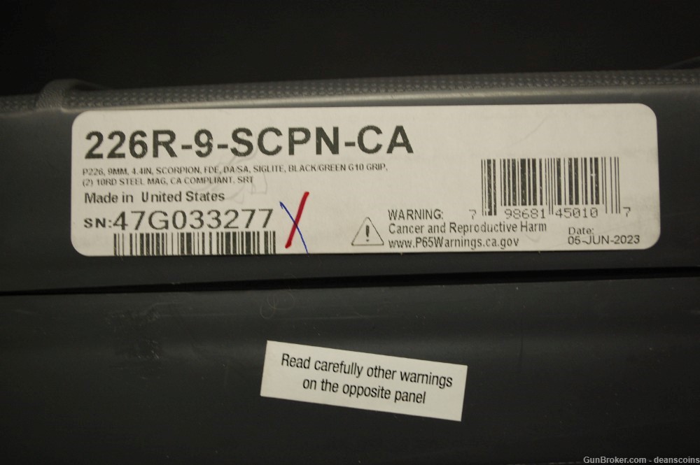 SIG Sauer P226 Scorpion 226R-9-SCPN-CA 9MM 4.4" NIB CA OK 2 MAGS-img-12