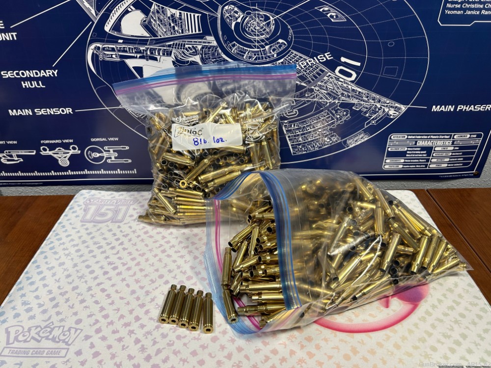 LOT (650+) 7.62x51mm .308 LC + Winchester R-P mixed Pin Washed Deprimed-img-0