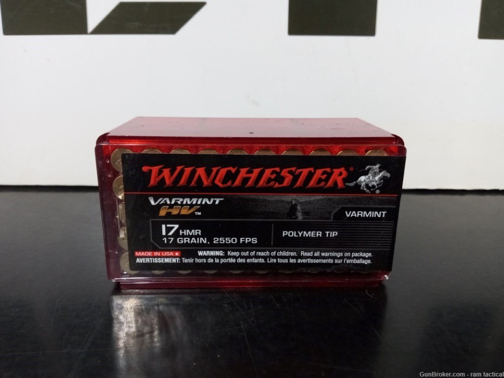 50 rds Winchester .17 HMR Fast Shipping No Credit Card Fees-img-0