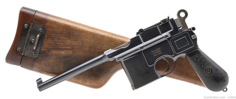 Mauser C96 Broomhandle Large Ring w/ Matching Shoulder Stock (PR65014)-img-0