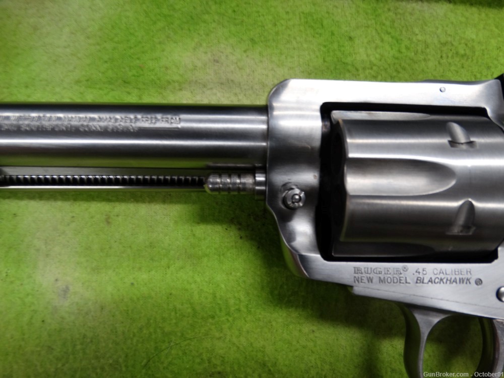 2005 Stainless Ruger Blackhawk 45LC 7.5" Clean in box-img-4