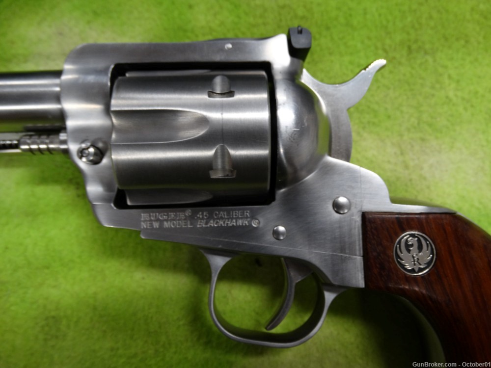 2005 Stainless Ruger Blackhawk 45LC 7.5" Clean in box-img-3