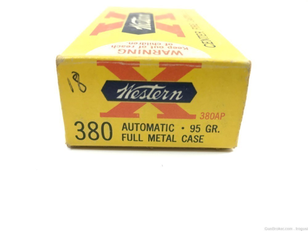 Western .380 ACP 95 Gr Full Metal Case Vintage 1960's 18 Rounds 865-P-img-2