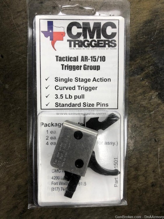CMC Triggers AR-15/10 Single Stage 3.5LB Curved Trigger-img-0