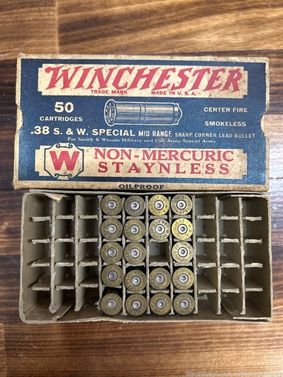 Winchester .38 S&W Special Mid Range 2 Empty Boxes -img-1