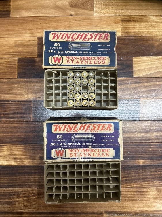 Winchester .38 S&W Special Mid Range 2 Empty Boxes -img-0