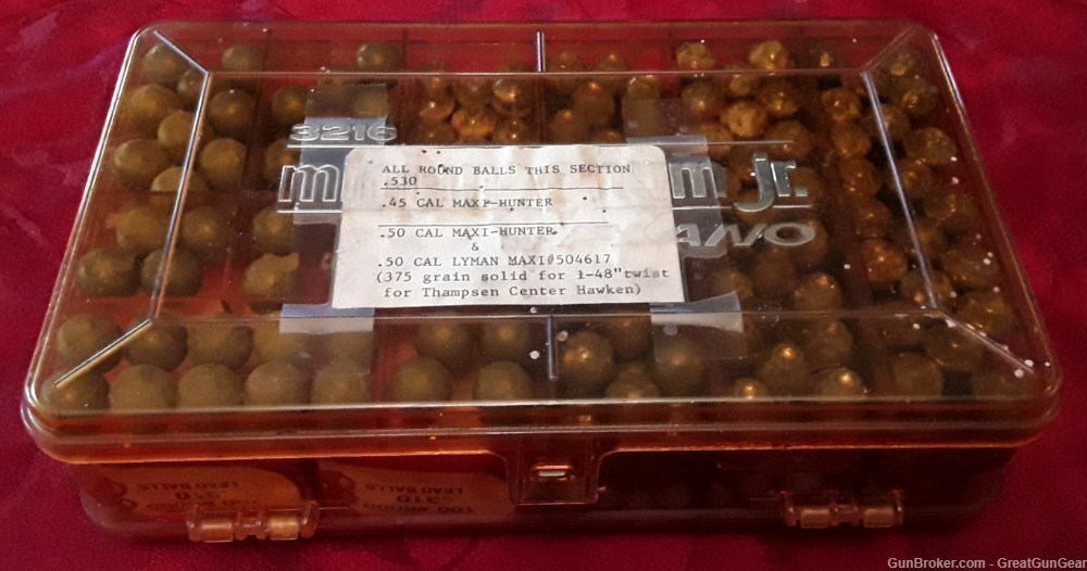 Lead Round Balls & MAXI-BALL Bullets of Various Calibers w/Box - 559 Rounds-img-2