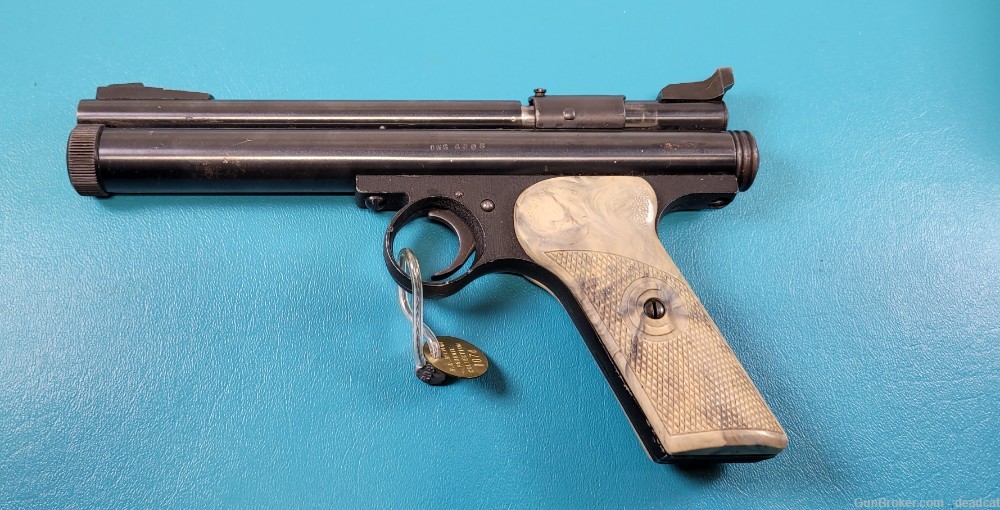Hawthorne Crosman Model 150 Air Gun Gas Pistol Metal Case + Provenance    -img-2