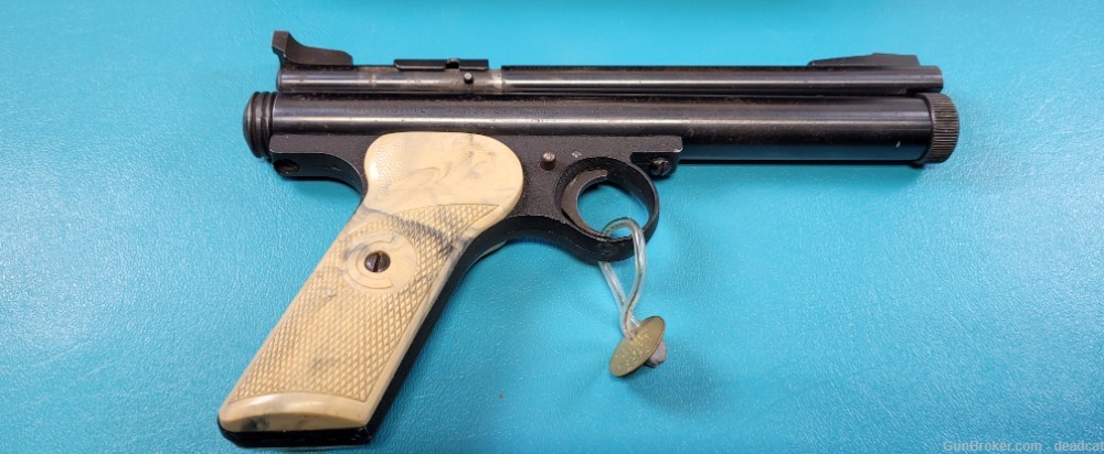 Hawthorne Crosman Model 150 Air Gun Gas Pistol Metal Case + Provenance    -img-1