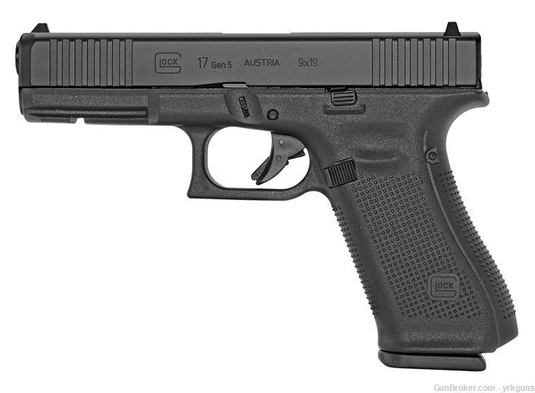 Glock 17 Gen5 FS 9mm 17rd nDLC Black Handgun NEW PA175S203-img-0