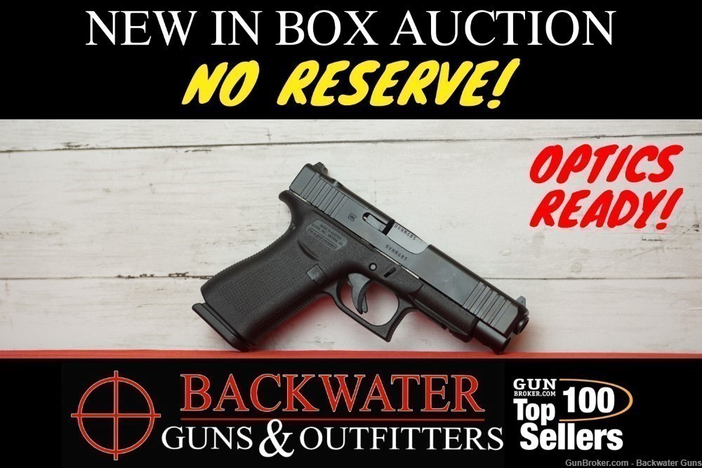 Factory New Glock 48 MOS 9MM Pistol With Rail No Reserve! -img-0