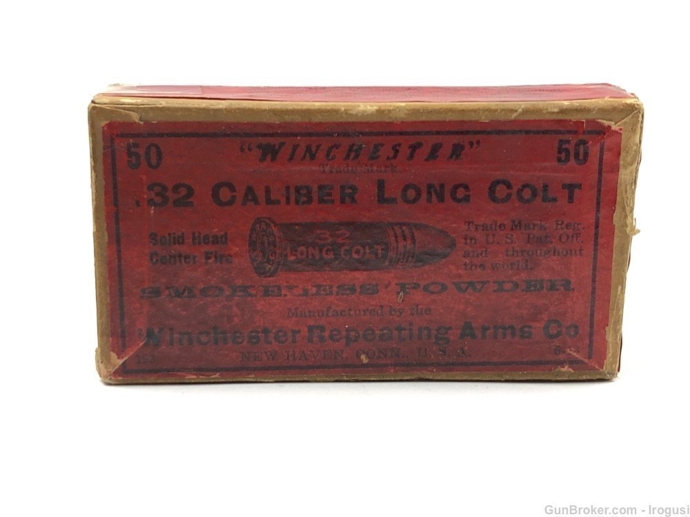 1920's Winchester .32 Long Colt 2 Piece Vintage Box FULL-img-1