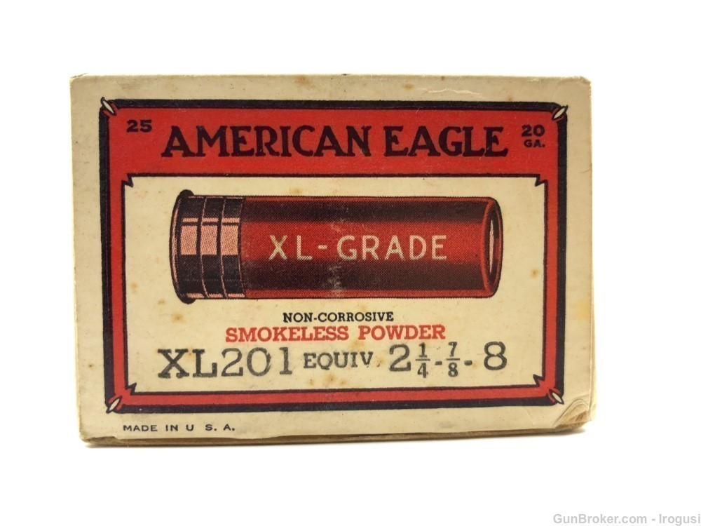 American Eagle 20 Ga 2 1/4 XL Grade Vintage Shot Shells FULL-img-1