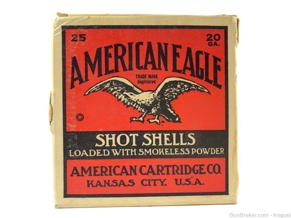 American Eagle 20 Ga 2 1/4 XL Grade Vintage Shot Shells FULL-img-0