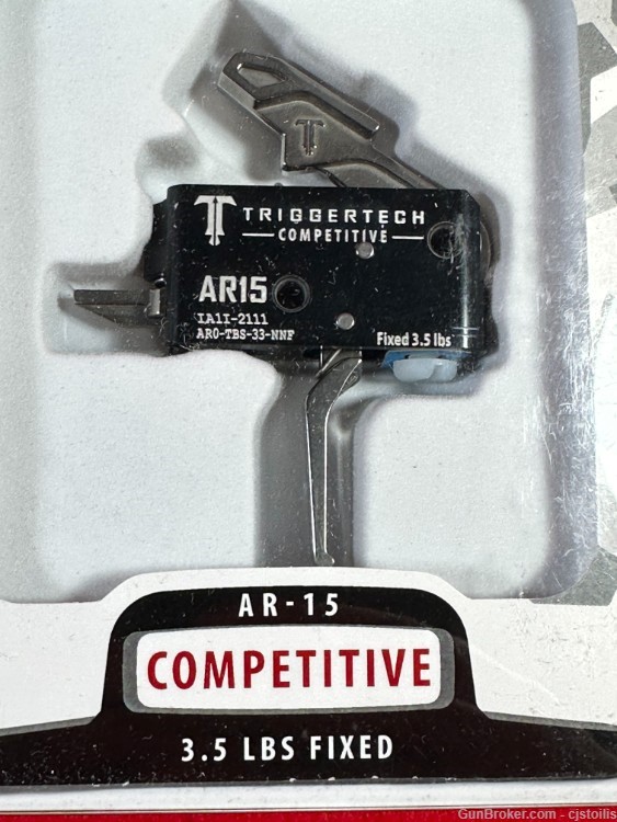 Triggertech Competitive AR15 AR 15 Short 2 Two Stage Flat Face Trigger NEW-img-1