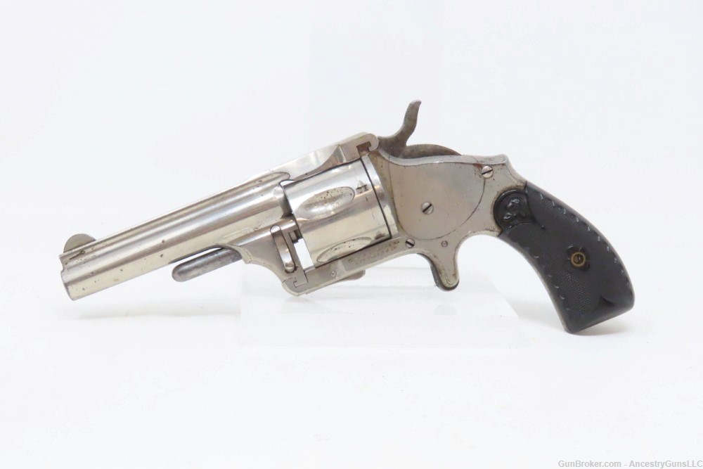 c1880 MERWIN & HULBERT .38 S&W 5-Shot Revolver MH&Co Cocker Spaniel Antique-img-1