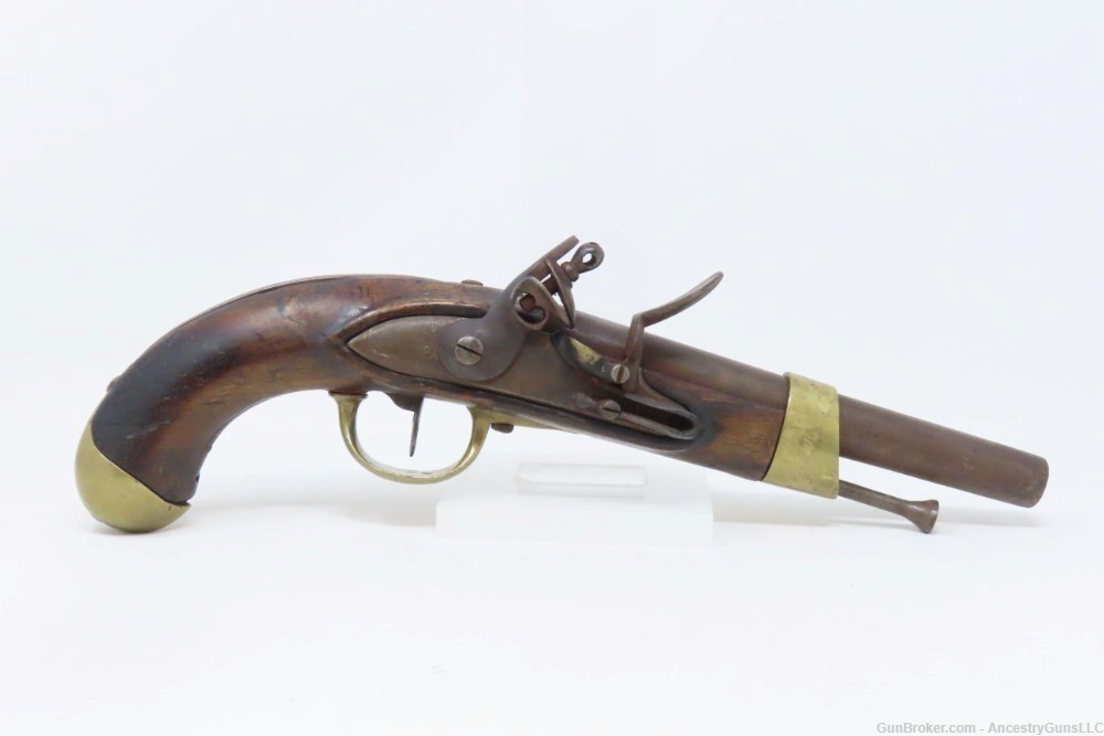 1812 NAPOLEONIC WARS FRENCH Model AN XIII Flintlock MILITARY Pistol Antique-img-1