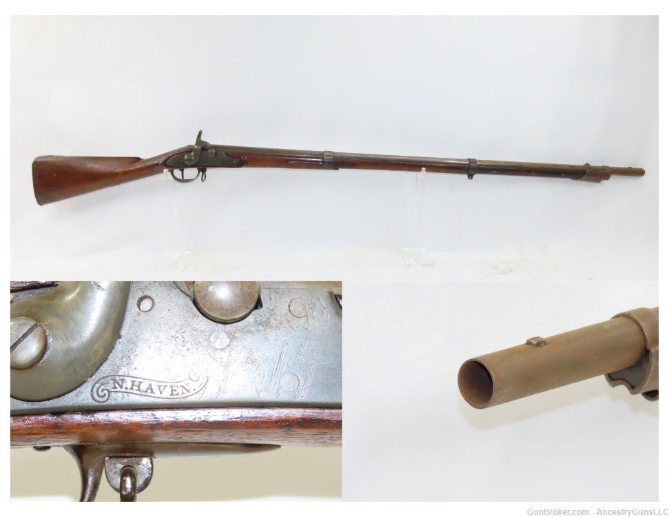WAR of 1812 Era Antique U.S. Contract WHITNEY M1812 .69 Conversion MUSKET  -img-0