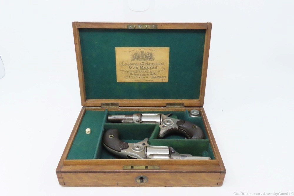 CASED PAIR /London Retailer Marked Antique COLT NEW LINE .32 Cal. Revolvers-img-1