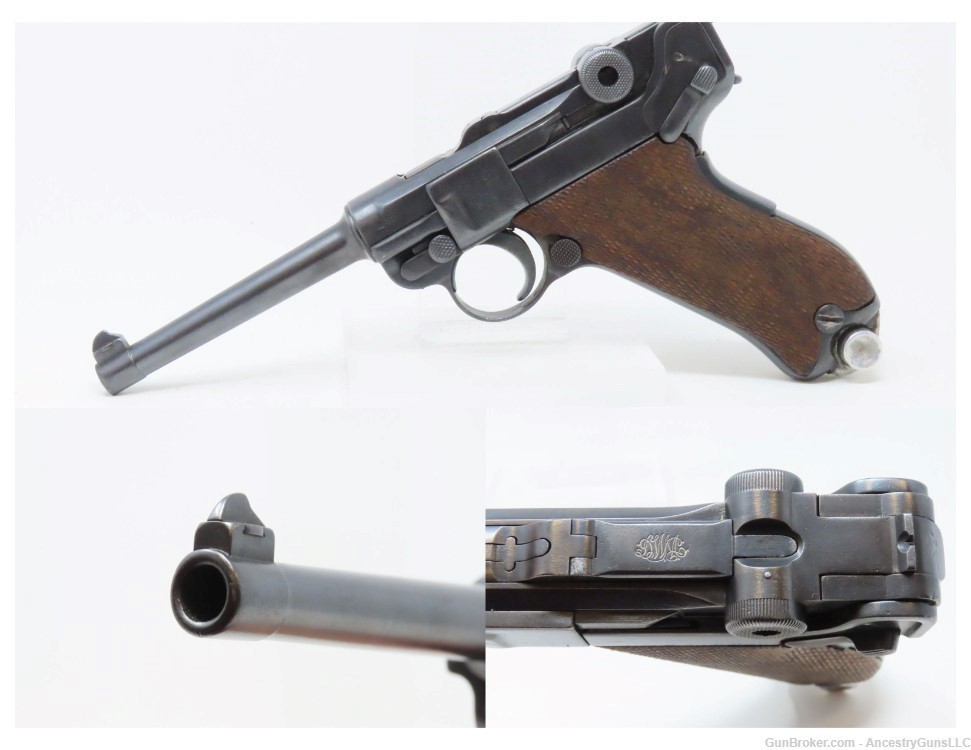DWM Model 1906 Commercial AMERICAN EAGLE 7.65x21mm GERMAN LUGER Pistol C&R -img-0