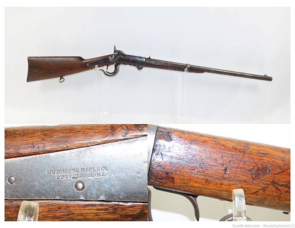 CIVIL WAR Antique U.S. BURNSIDE Model 1864 “5th Model” SADDLE RING Carbine -img-0
