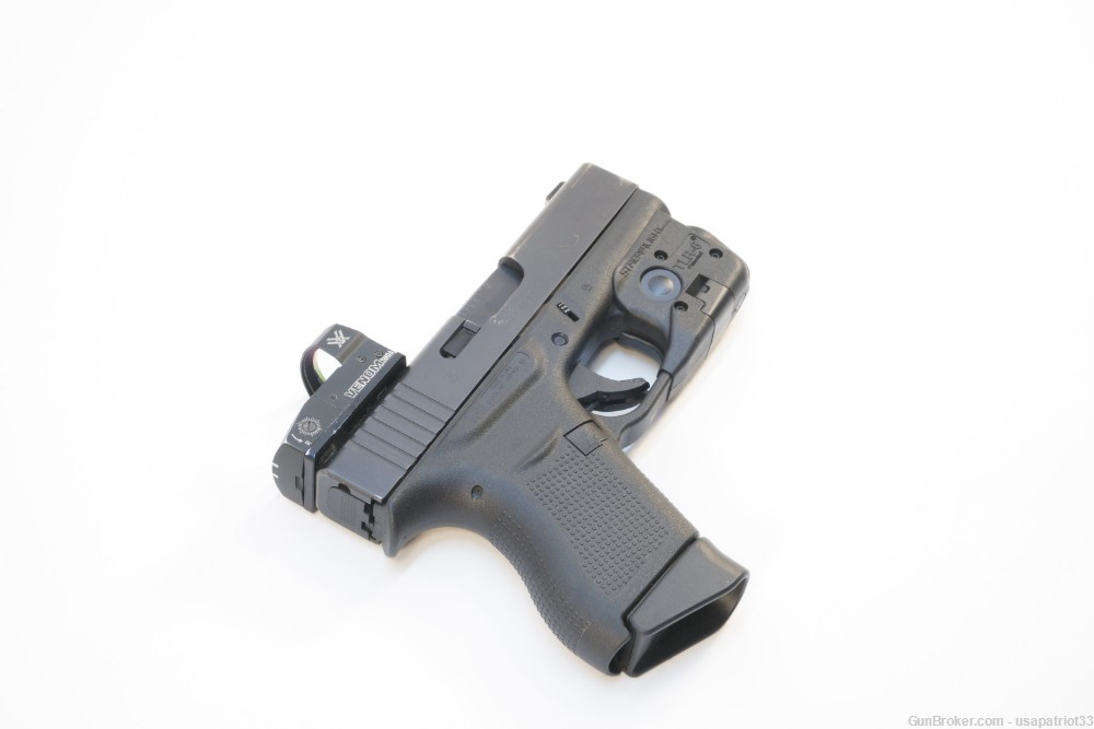 Glock 43 9mm 6-rd. w/ Vortex Venom, Streamlgiht TLR-6, IWB Holster, 2x mags-img-4