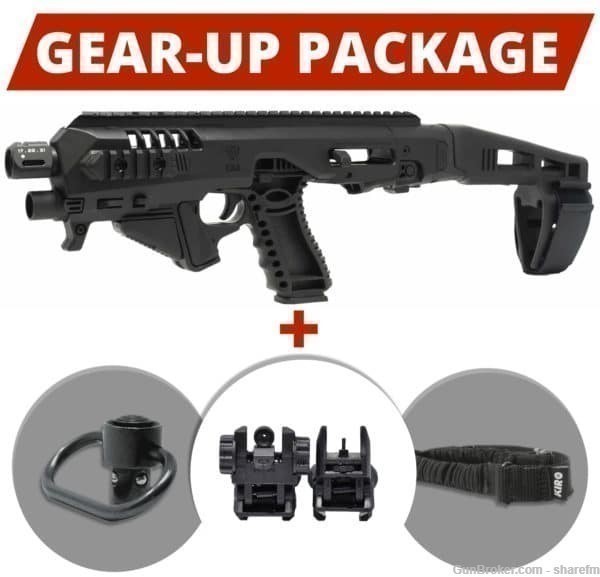 Authentic Micro Roni Gen 4X Stab Gearup Kit - Sights, Sling & Swivel -Green-img-0