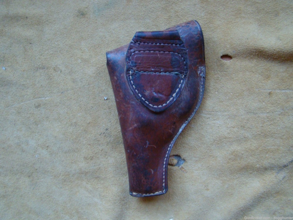 Semi Automatic Pistol  Leather Military  flap Holster-img-1
