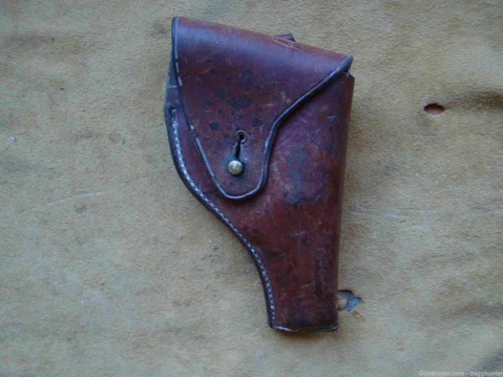 Semi Automatic Pistol  Leather Military  flap Holster-img-0