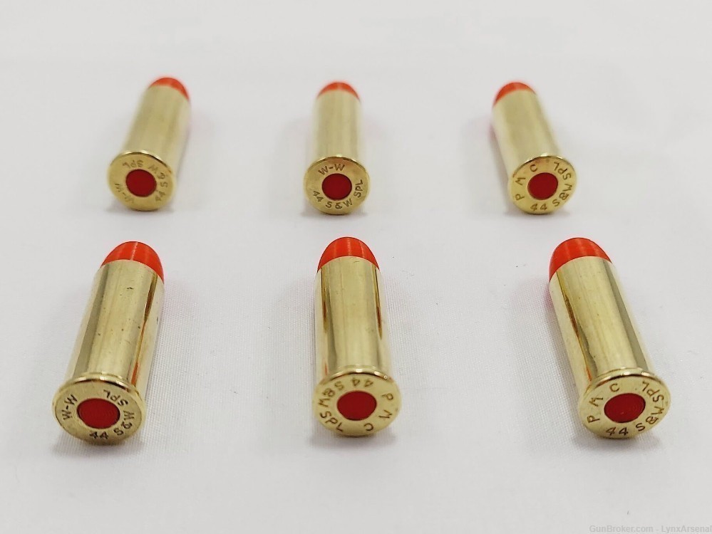 44 Special Brass Snap caps / Dummy Training Rounds - Set of 6 - Red-img-3