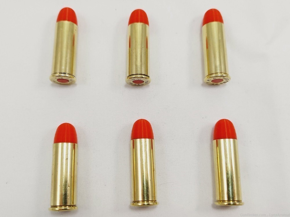 44 Special Brass Snap caps / Dummy Training Rounds - Set of 6 - Red-img-2