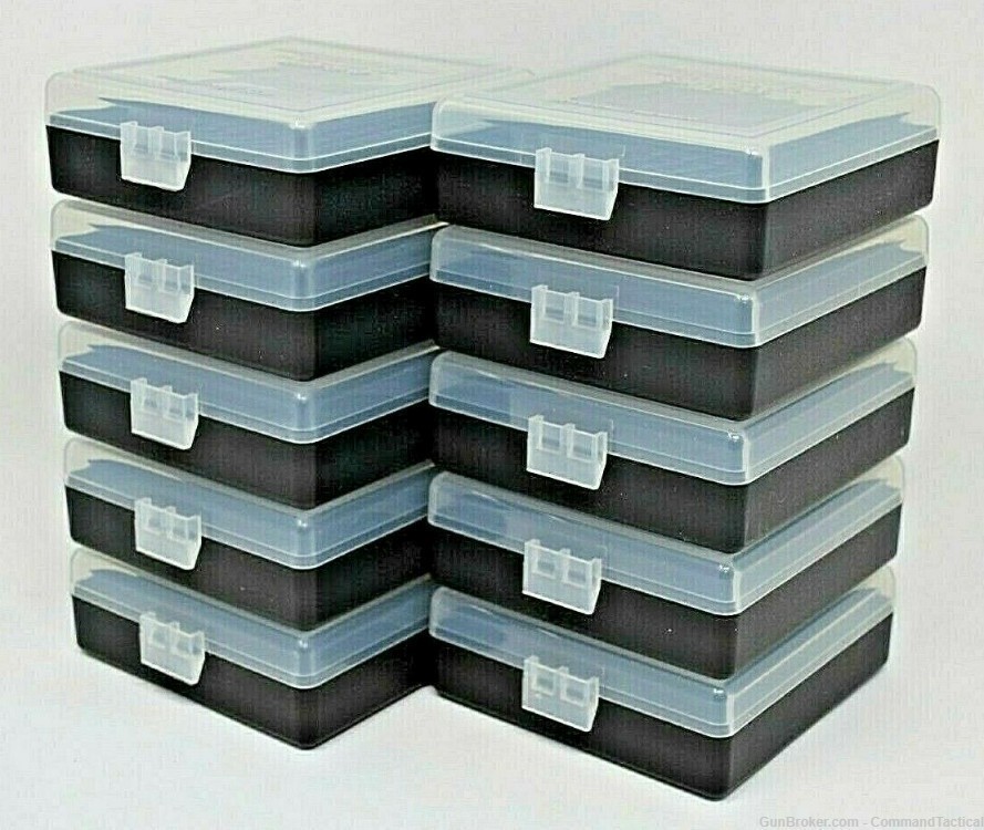 22 lr Ammo Box / Case / Storage (10 PACK) 1000 Rnds of STORAGE CLEAR-BLACK-img-0