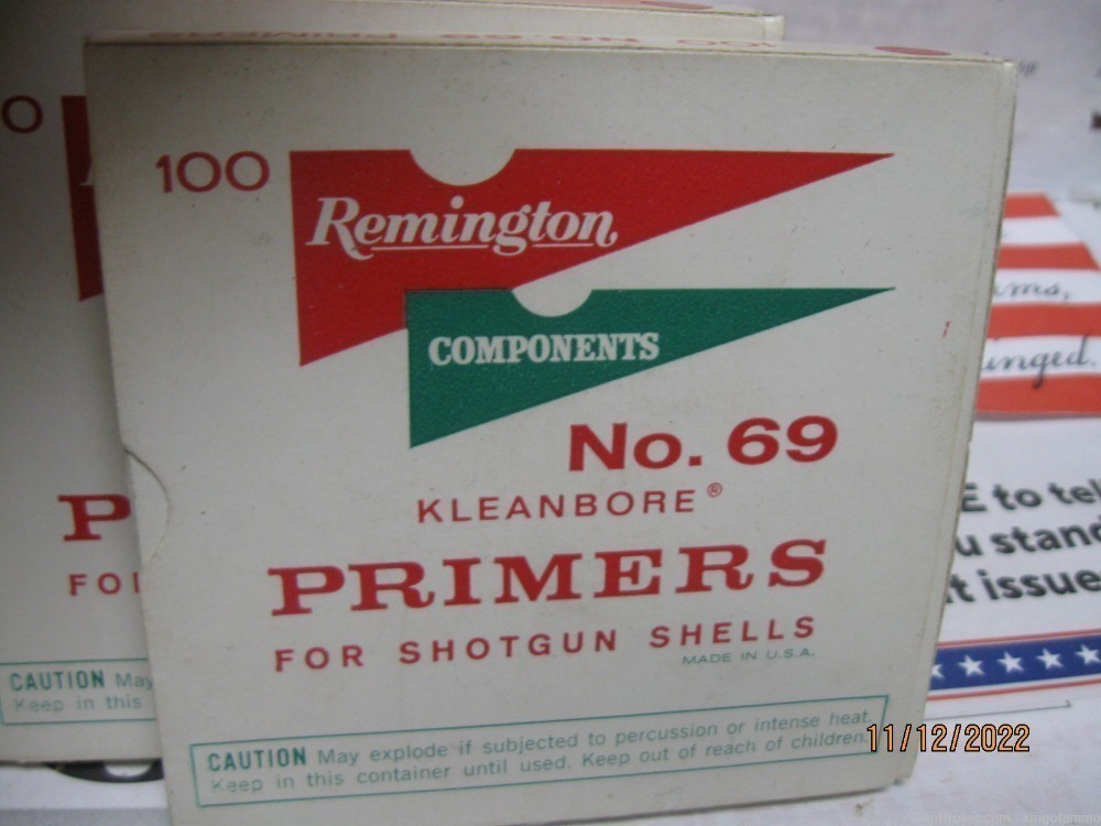 200 pcs Remington 410 shotgun No. 69  Shotshell Primers; others available-img-1