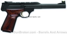 Browning 051499490 Buck Mark Hunter Semi Auto Pistol 22 LR, 7.25 in, Wood -img-0