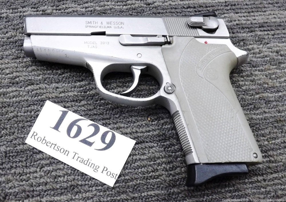 S&W 9mm 3913 NL Compact Auto 103913 SS 1991 Smith & Wesson Squadron MK-img-0