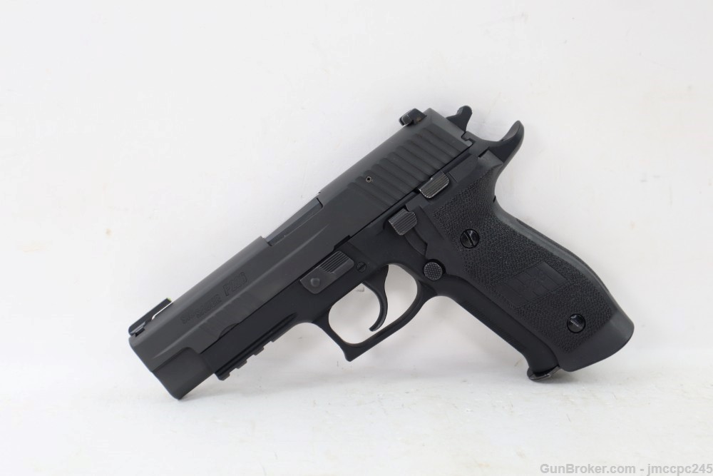 Rare Nice Sig Sauer p226 Tacops 9mm Pistol W/ 4.4" BBL Truglo Front Sight -img-0