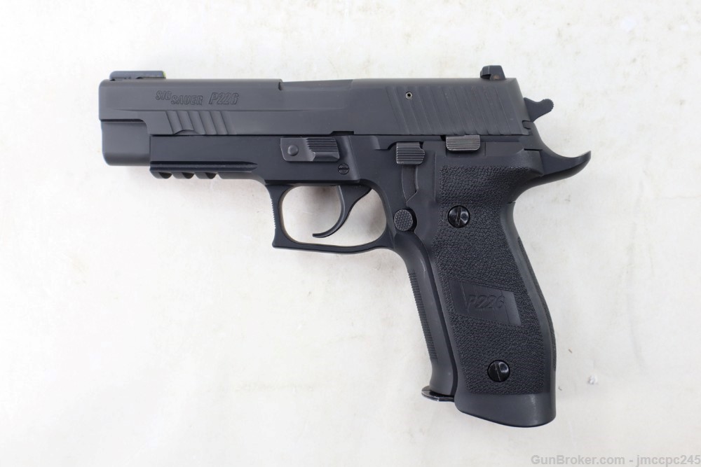 Rare Nice Sig Sauer p226 Tacops 9mm Pistol W/ 4.4" BBL Truglo Front Sight -img-2