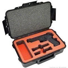 Single Pistol Double Magazine DORO Sport 400 Case w/ Red TopGuard Foam