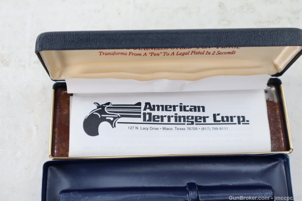 Rare Very Nice American Derringer .25 ACP Pen Pistol W/ Original Box Scarce-img-4