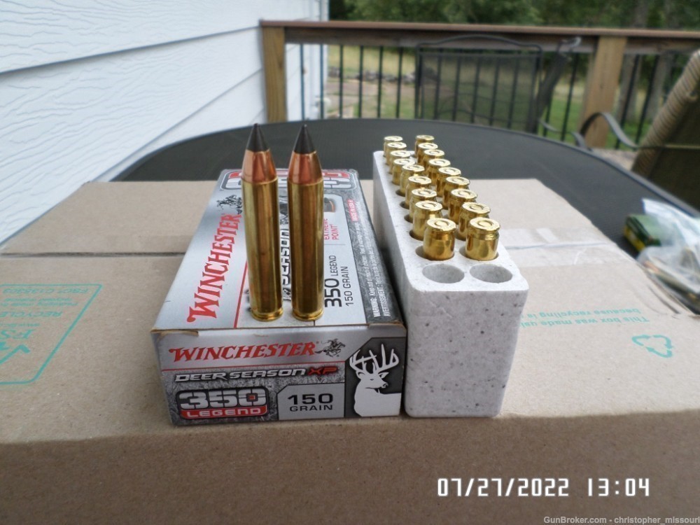 Winchester 350 Legend caliber Deer Season XP ammo 150 grain 1 box 20 rounds-img-0