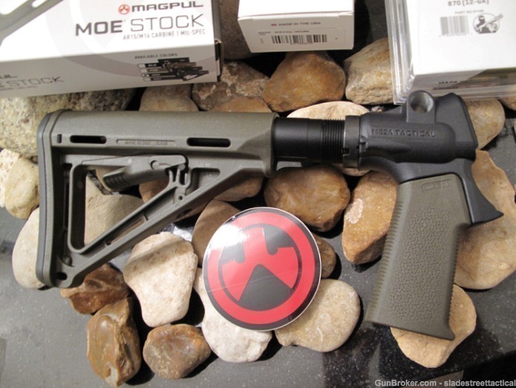 Magpul Remington 870 + Mesa Tactical Stock Shotgun ODG OLIVE 6 POSITION-img-2