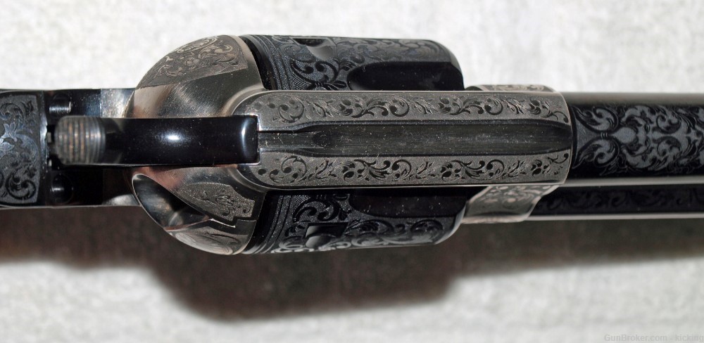 Pietta Model 1873 45 Colt Engraved Scroll Work On Frame And Cylinder -img-6
