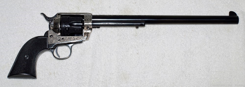 Pietta Model 1873 45 Colt Engraved Scroll Work On Frame And Cylinder -img-1