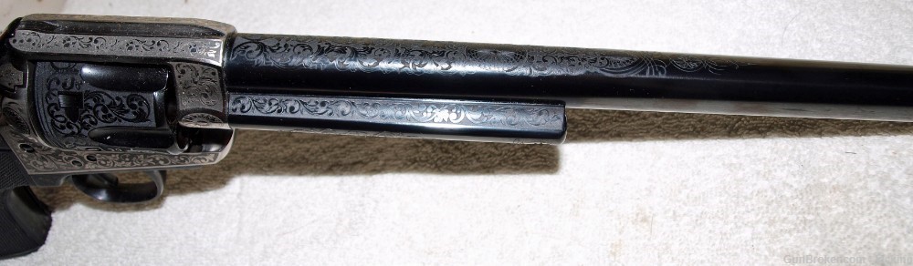 Pietta Model 1873 45 Colt Engraved Scroll Work On Frame And Cylinder -img-9
