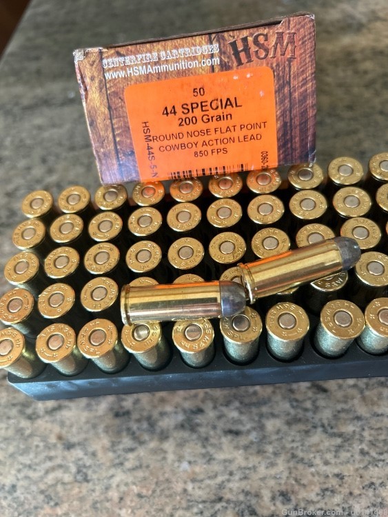100 rounds 44 Special HSM Cowboy RNFP 200 grain ammo-img-0