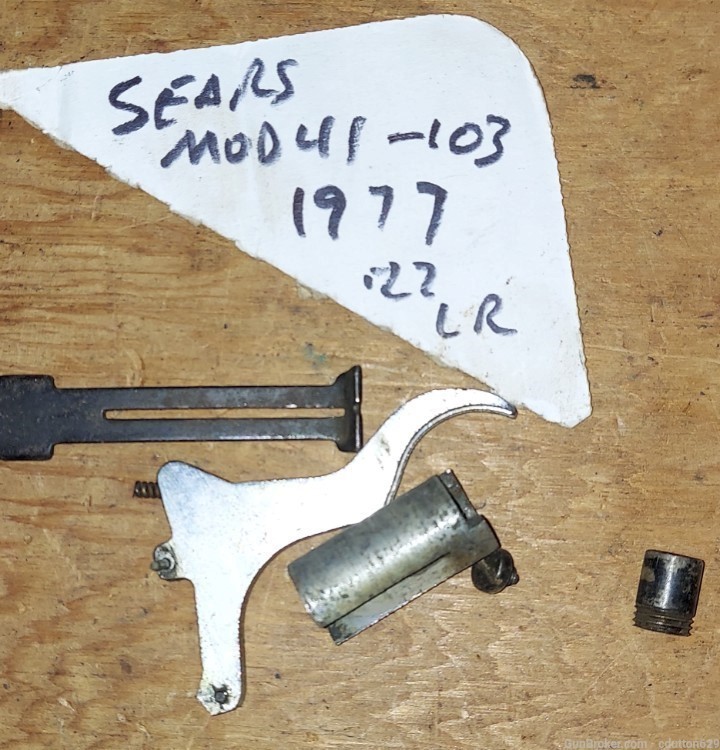 Sears model 41-103 .22LR trigger, sight, & small parts-img-0