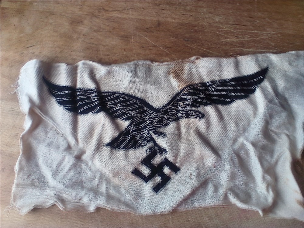 WWII German Luftwaffe Sports Eagle Shirt cut-out 11" X 4"-img-0