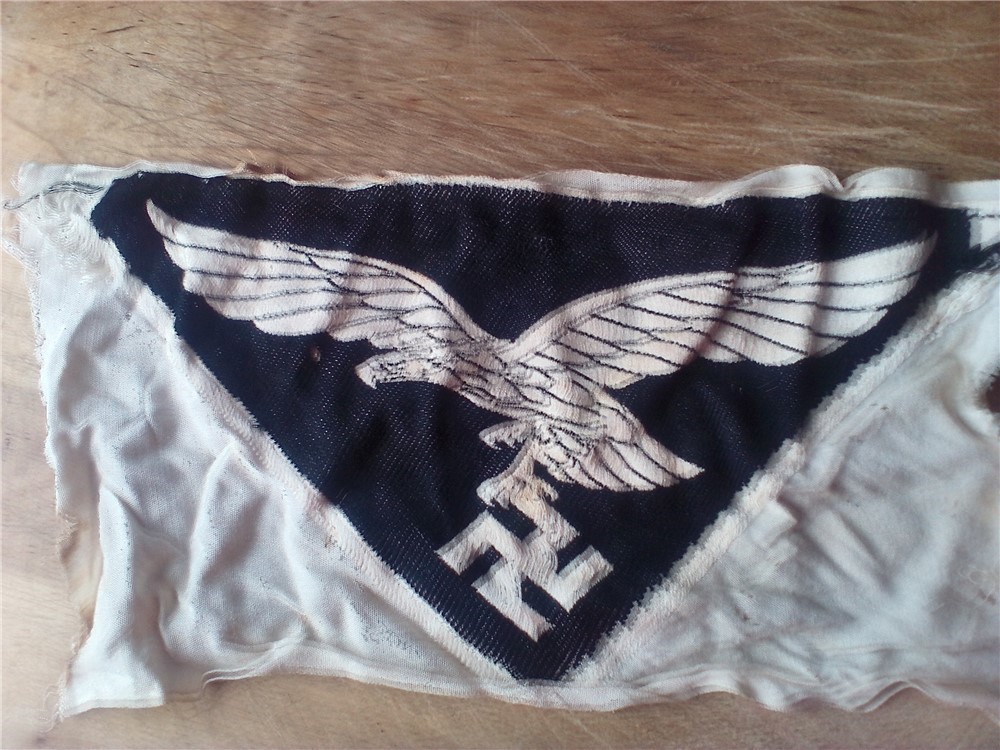 WWII German Luftwaffe Sports Eagle Shirt cut-out 11" X 4"-img-1