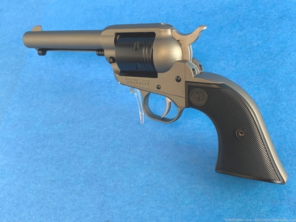 Ruger Wrangler Revolver Silver 4.62" .22 LR 6 Shot - NIB-img-1